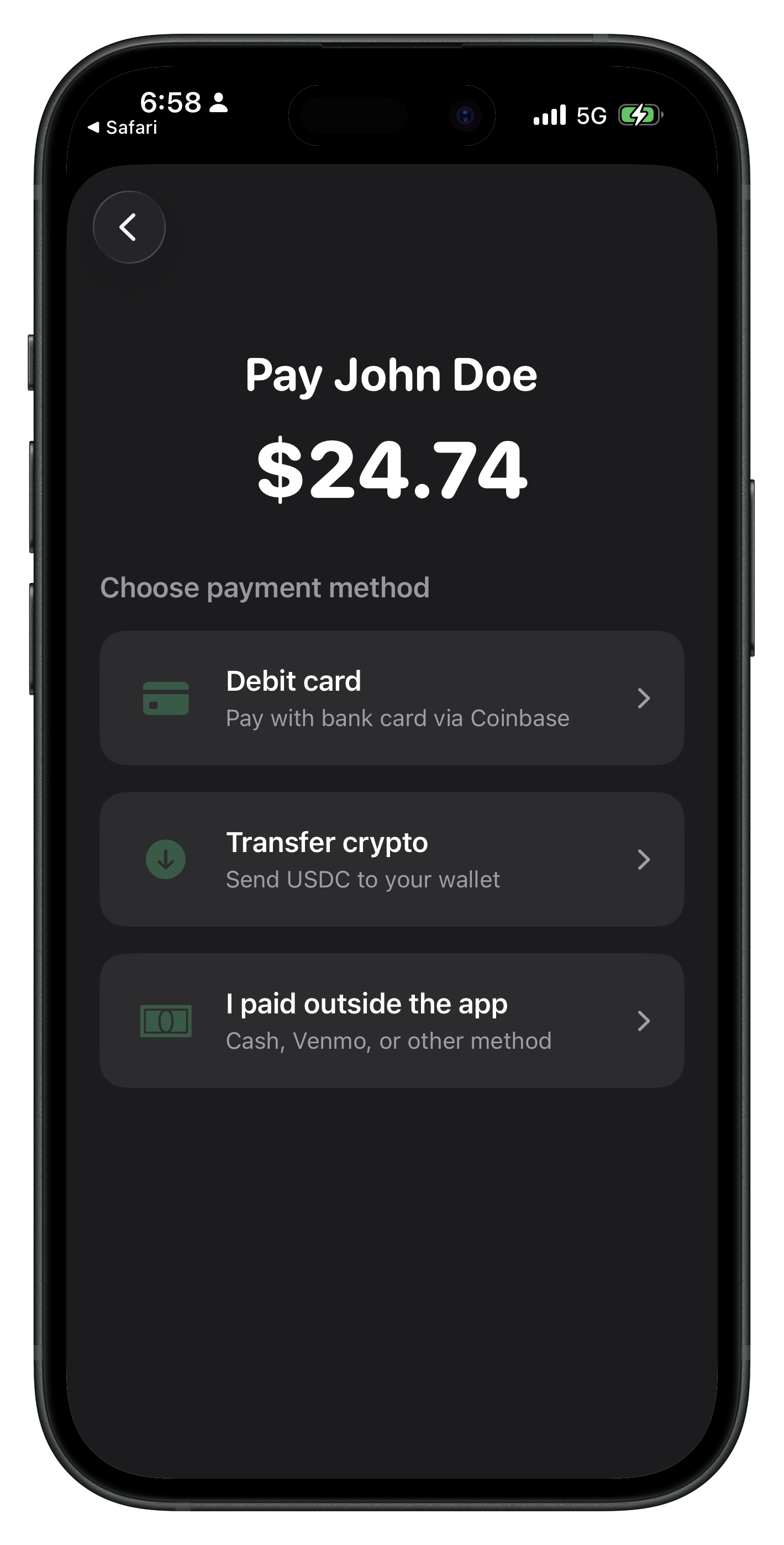 Flexible payment options